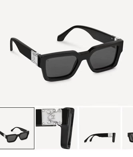 Louis Vuitton LV Clash Square Sunglasses Black Acetate & Metal. Size E