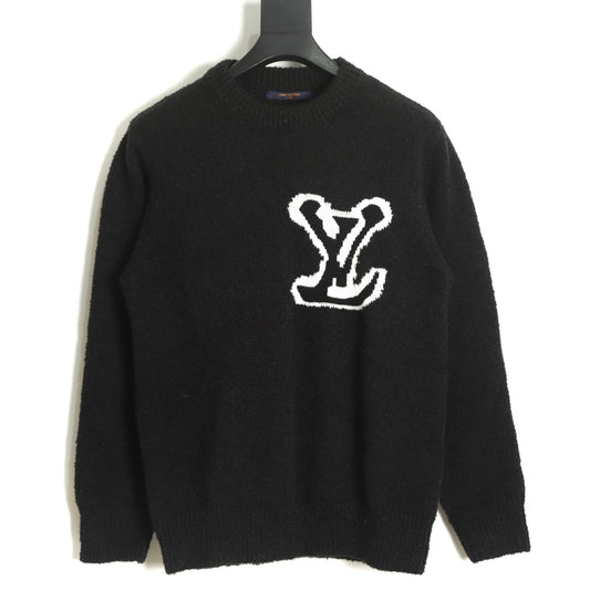 Louis Vuitton® LV X Yk Painted Dots Printed Crewneck Black. Size