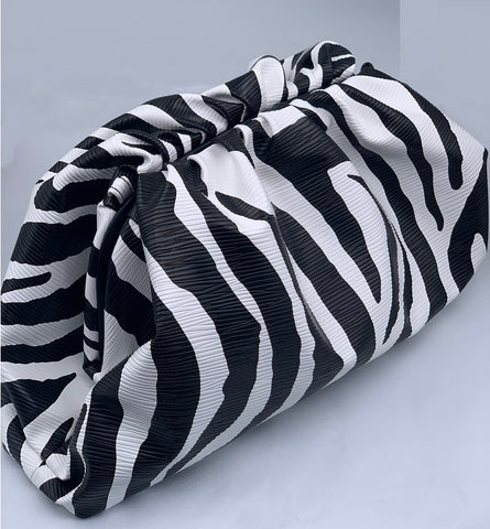 zebra clutch bag