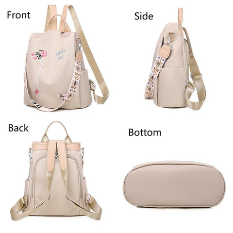 embroidered backpack for women on sale