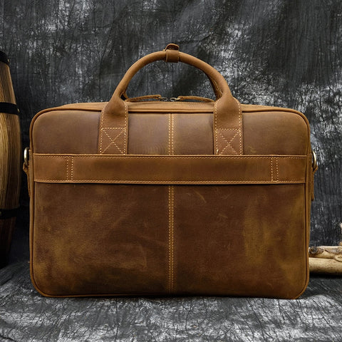 laptop leather briefcase bag