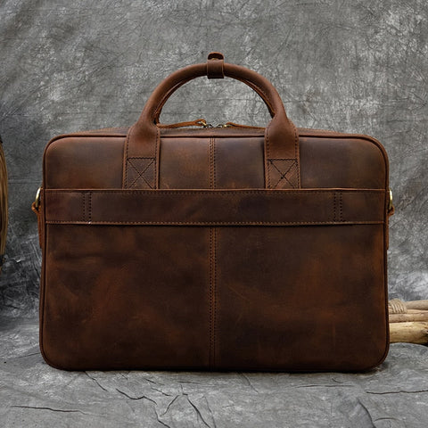 laptop leather briefcase bag