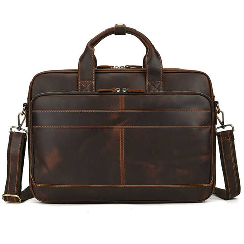 laptop leather briefcase bag