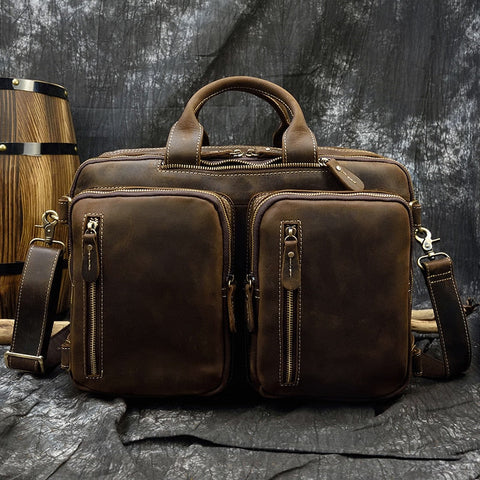 mens leather backpack