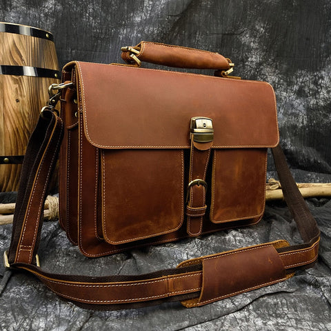 leather briefcase for men