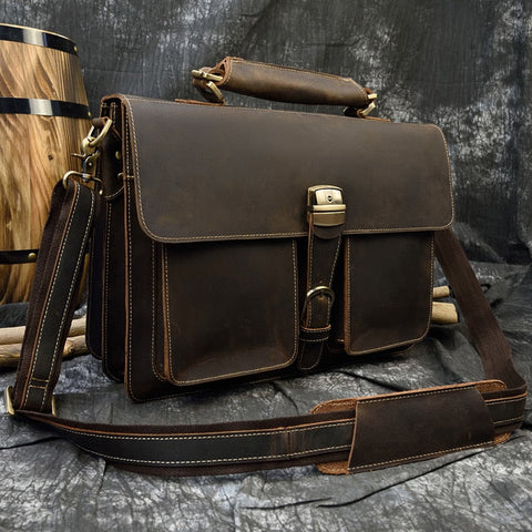 leather briefcase for men