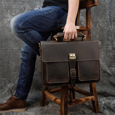 leather briefcase for men