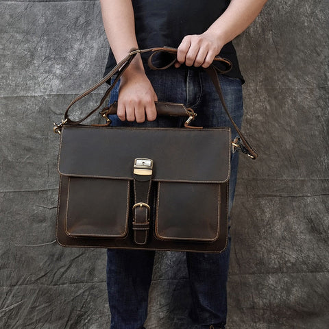 leather briefcase for men