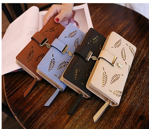 gold leaves women wallet