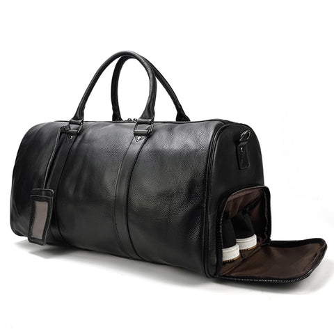 Boston Leather Travel Bag