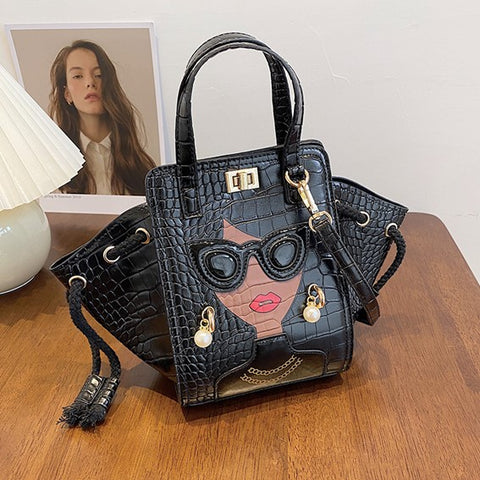black unique purses, novelty purses, unique handbag, novelty bags, quirky handbag