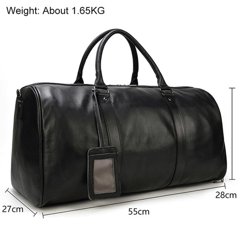 Boston Leather Travel Bag