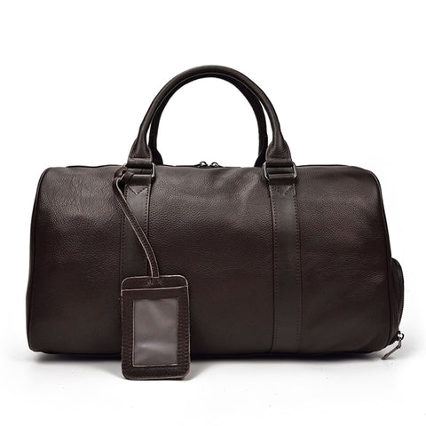 Boston Leather Travel Bag