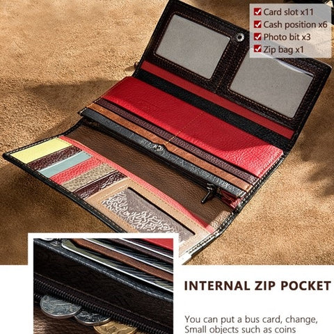 checkered wallet internal zip pockets and card slots