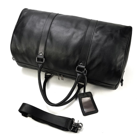 Boston Leather Travel Bag