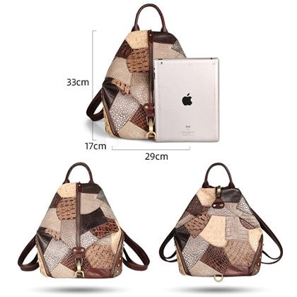 vintage leather backpack for women on sale