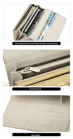 long glitter wallet for women