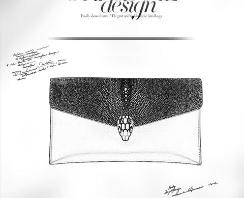 pebbled leather flap clutch bag