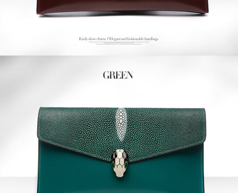 pebbled leather flap clutch bag