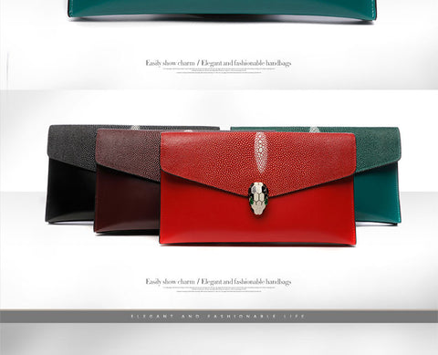 pebbled leather flap clutch bag