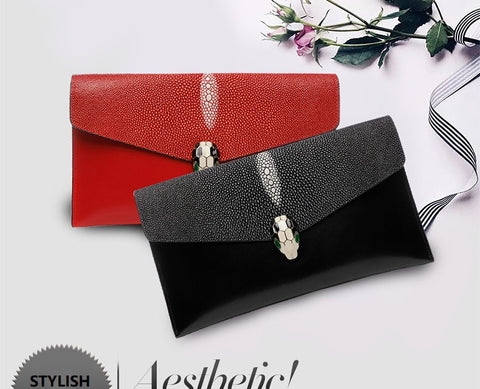 pebbled leather flap clutch bag