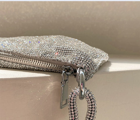 rhinestone bag, sparkly bag, rhinestone clutch purse