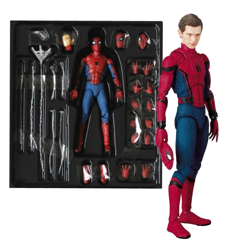 Spiderman Homecoming Action Figure Statue Can Change Tom Holland Face