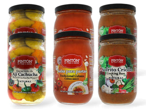 Pintón Flavor Trio Combo: Sofrito, Sauce & Pickled Peppers – Save Big! Combo Doble (Ahorra Más) - TIME 2 GROW LLC
