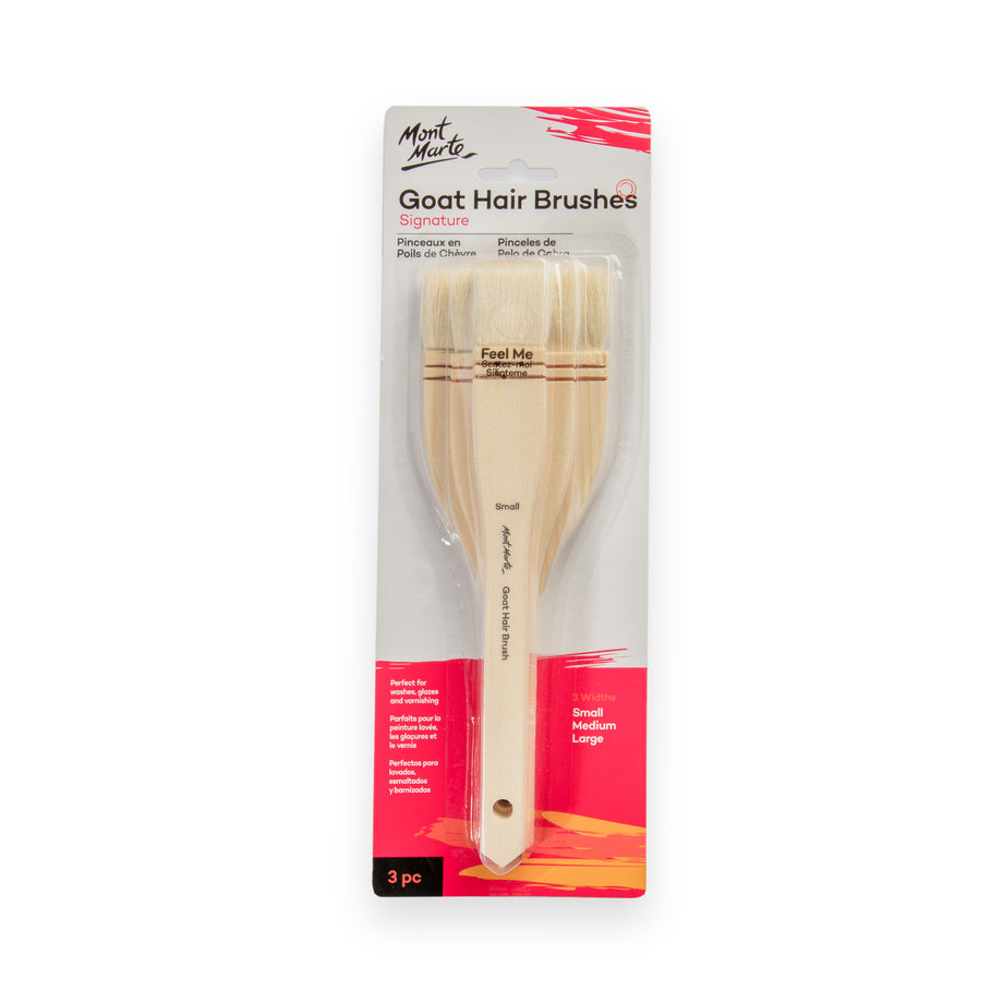 Mont Marte Goat Hair Beech Hake Brush - 46mm