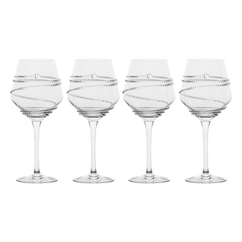 Tiffany Home Essentials Stemless Red Wine Glasses in Crystal Glass, Set of Two, Size: 20 in.