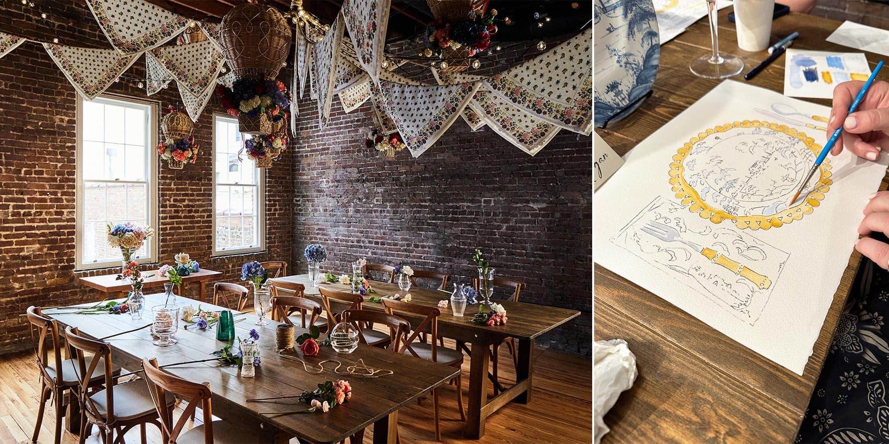 Workshops dedicated to the art of living well from floral arranging to watercolor painting in our Charleston Flagship.
