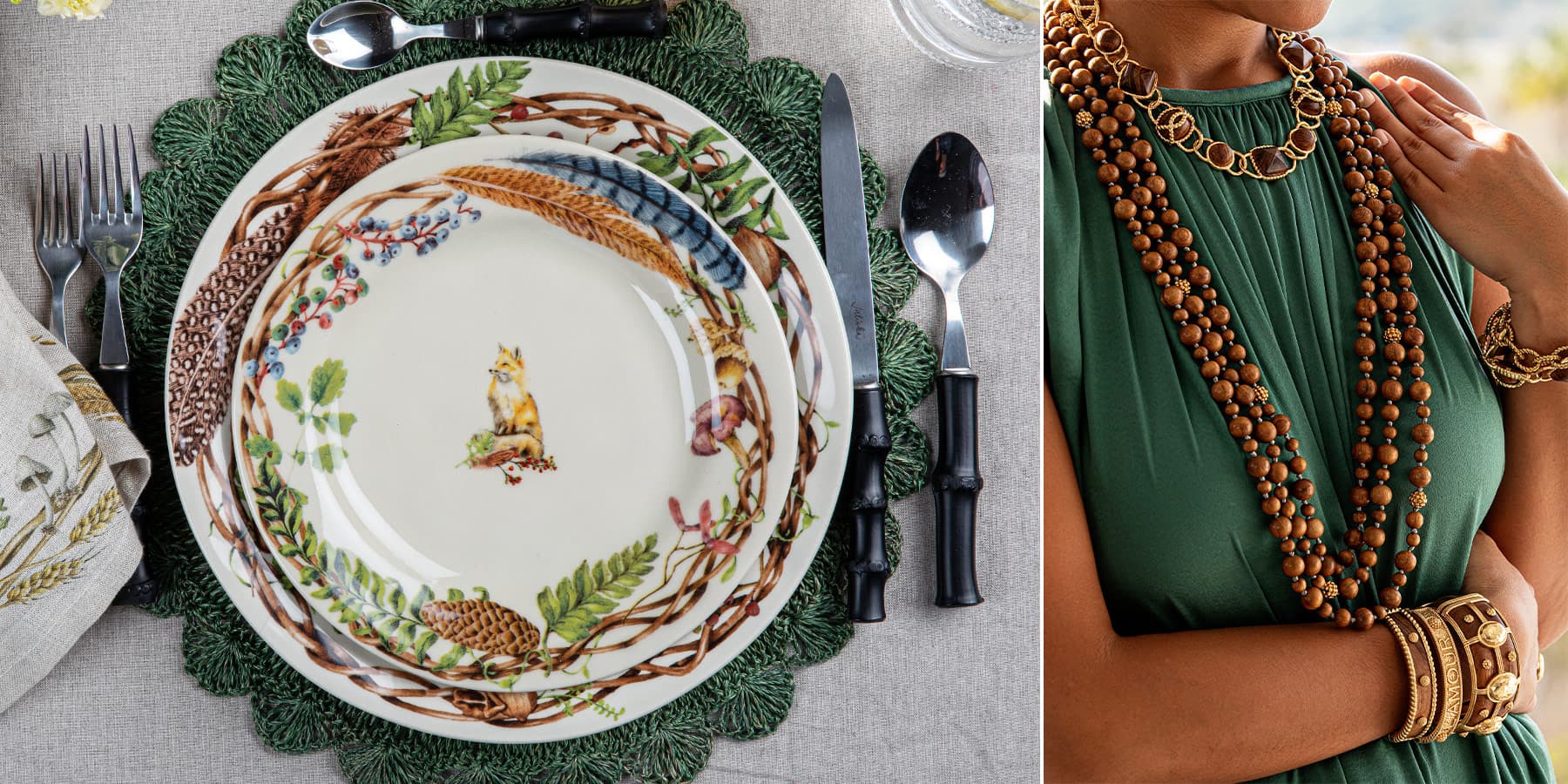 While you plan parties and entertaining occasions, you are thinking about what you’re going to wear and how you’re going to accessorize not only your table.