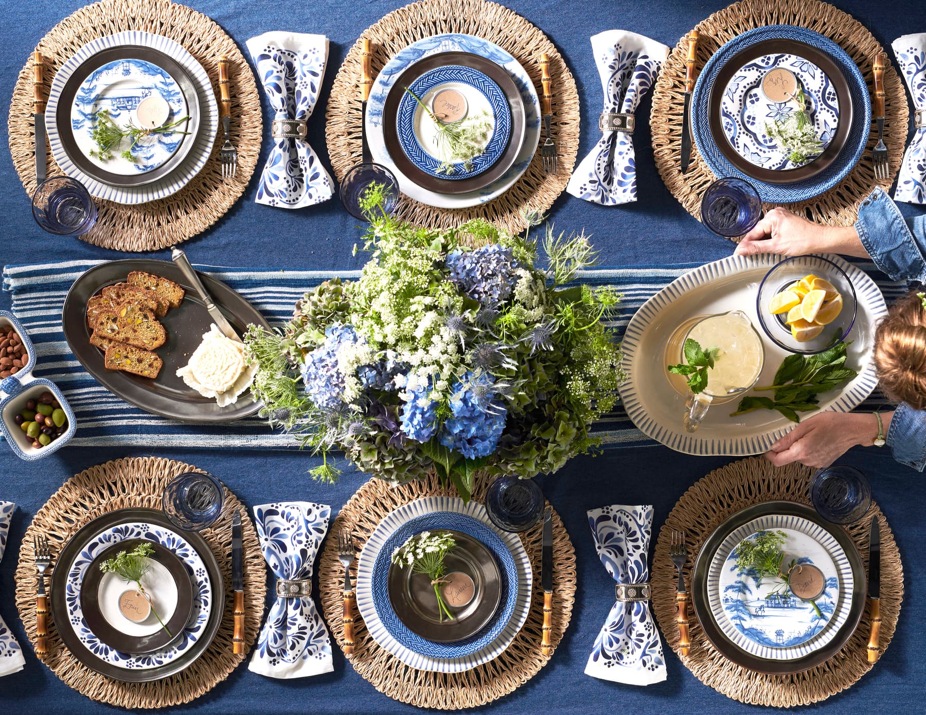 Mix and match your dinnerware to create a beautiful setting.