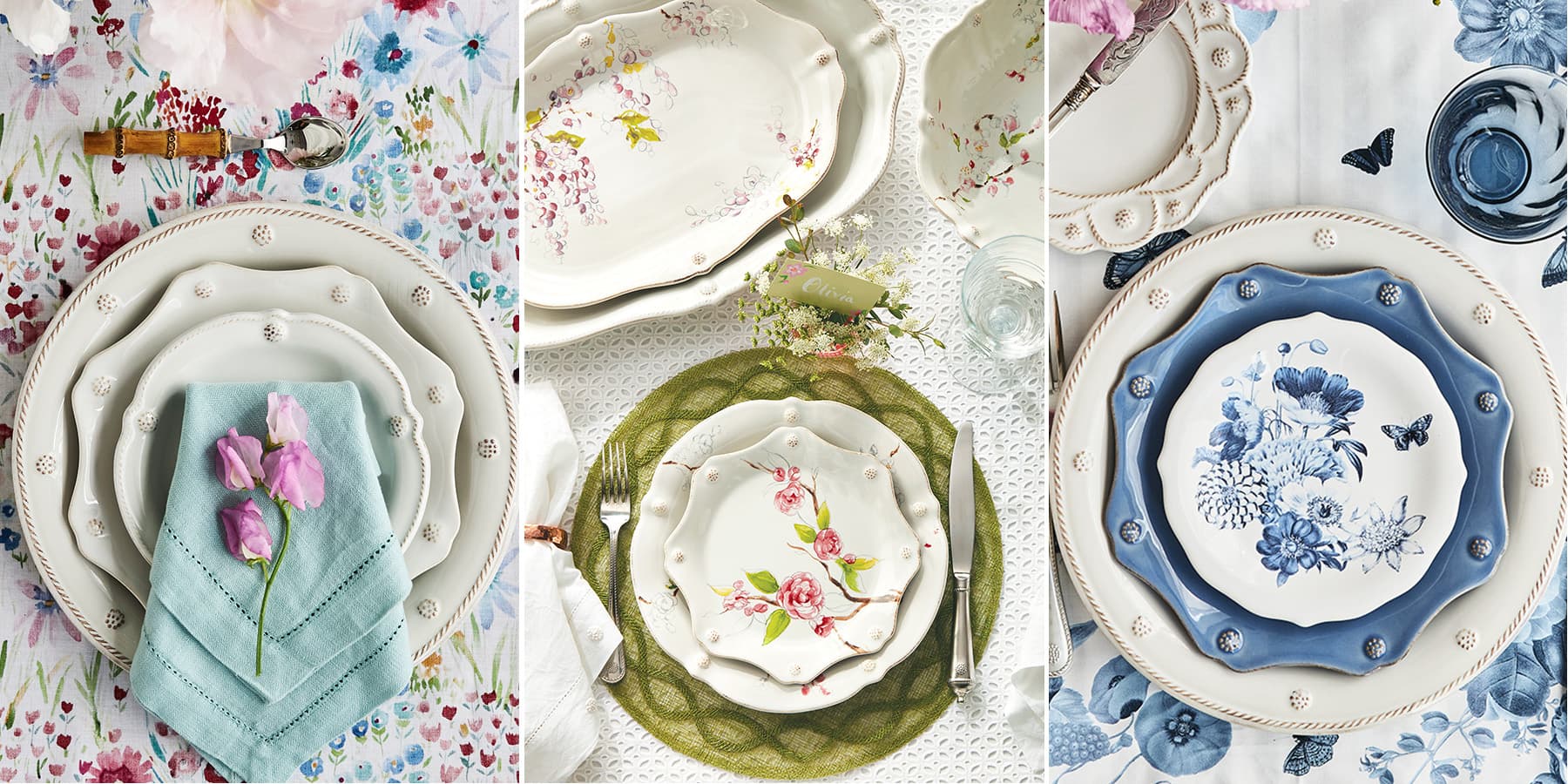 Transform our everyday white place settings into a quintessential Easter feast.