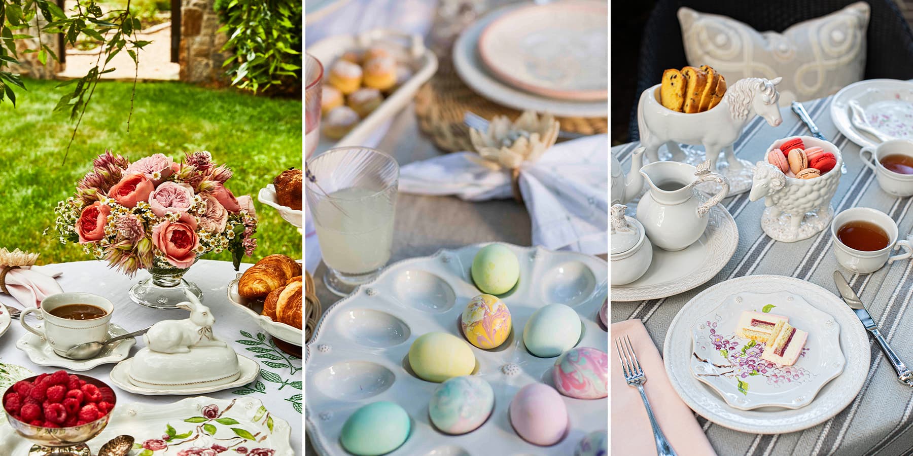Create an Easter tablescape alive with playful serving pieces.