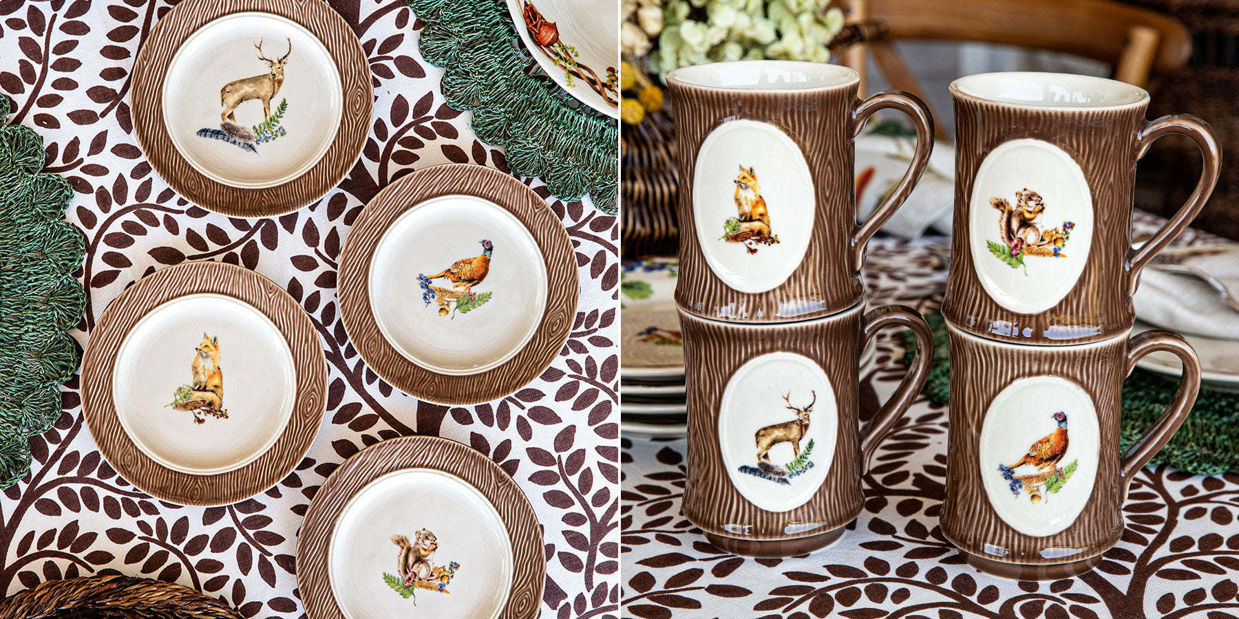 Forest walk plates and mugs
