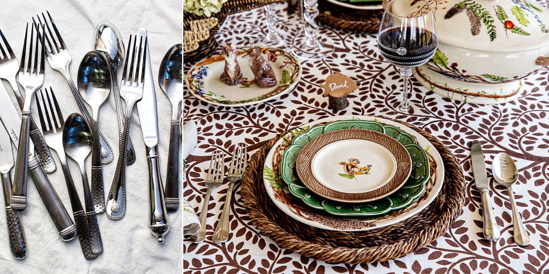 Gleaming flatware instantly pulls together a tablescape to a polished and cohesive effect.