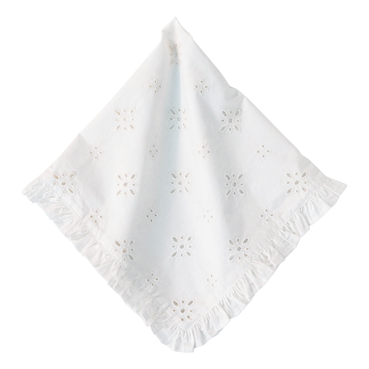 White Eyelet Dinner Napkins (4)