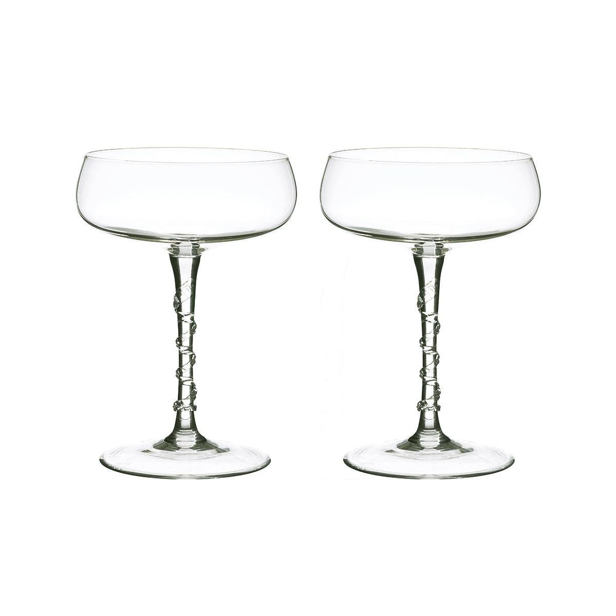 Set Of Two Gold Rimmed Cocktail Glasses - The Forest & Co.