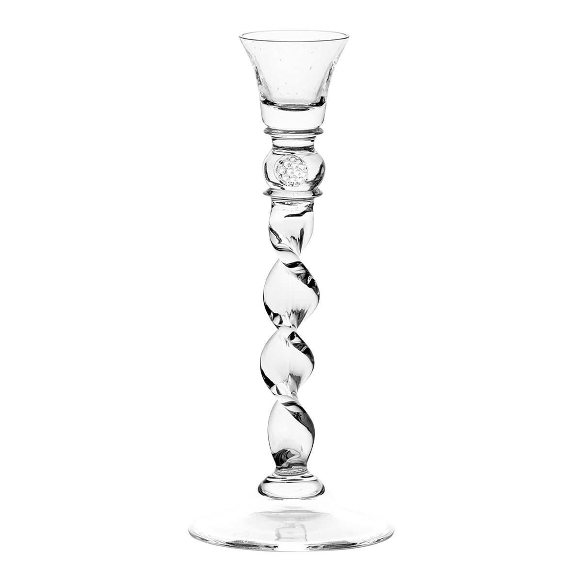 Two in One Medium Fluted Glass Candle Holder