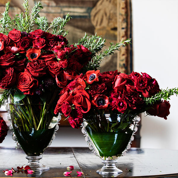 Amalia, Red Rose Christmas Centerpiece