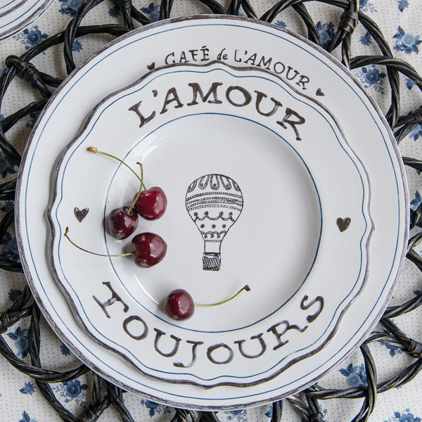 Juliska L'Amour Toujours Dessert/Salad Plate (Set of 4)