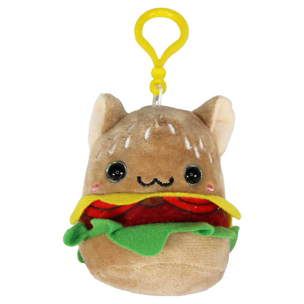 02468559916 PLUSHIE BACKPACK CLIP CHEESEBURGER FACE 01 0e3b68d1 3f7c 48dc 9cd4 a0f526f035a4