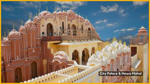 City palace and Hawa Mahal