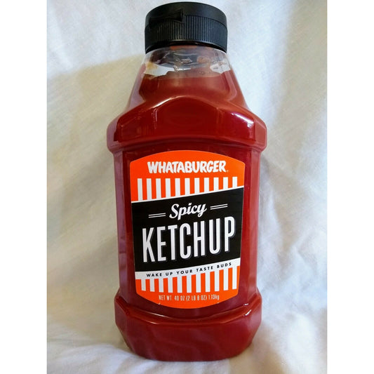 Whataburger Ketchup Variety Pack- 1 Whataburger Spicy Ketchup & 1  Whataburger Original Ketchup, 20 Oz (Pack of 2)