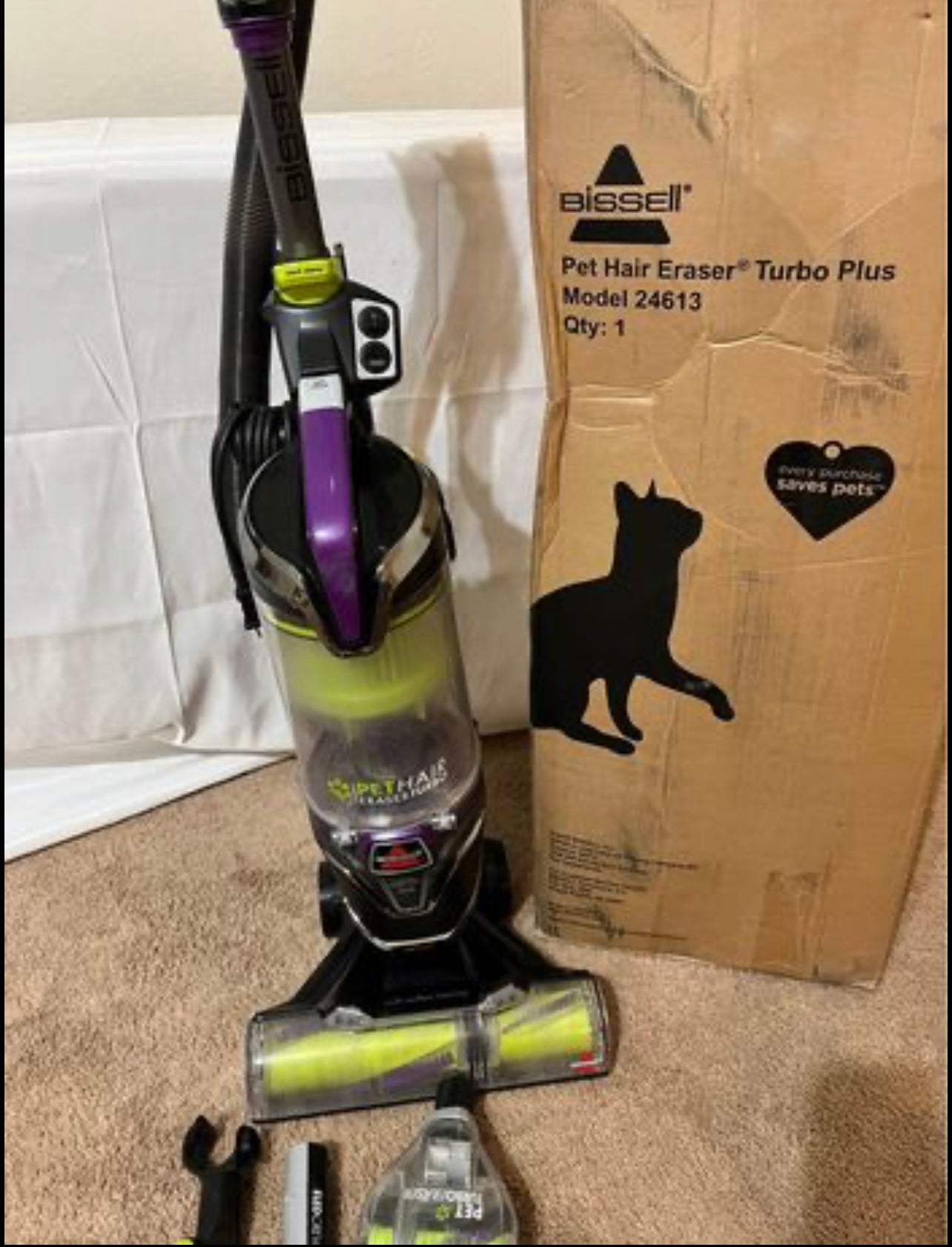 Pet Hair Eraser Turbo Plus Lightweight Upright Vacuum Cleaner – Doe  Liquidation LLC