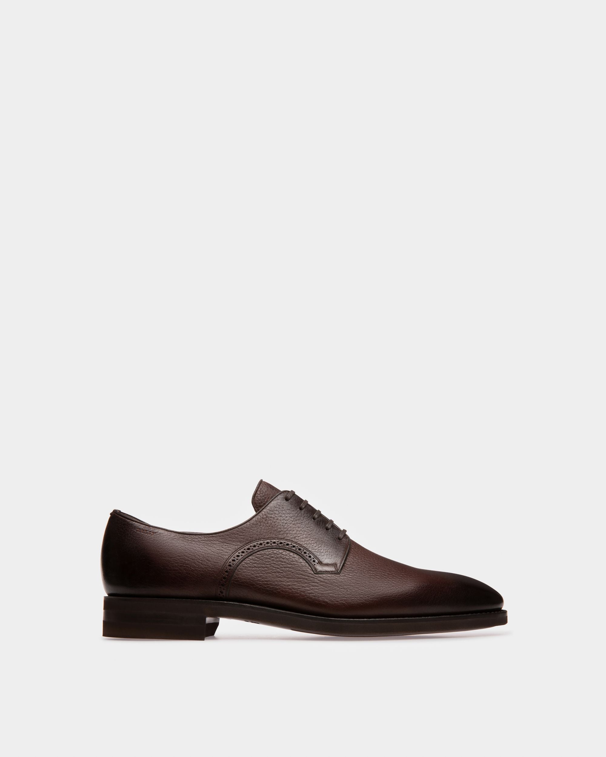 Men's Scribe Novo Derby Shoes In Coffee Leather | Bally | Still Life Side