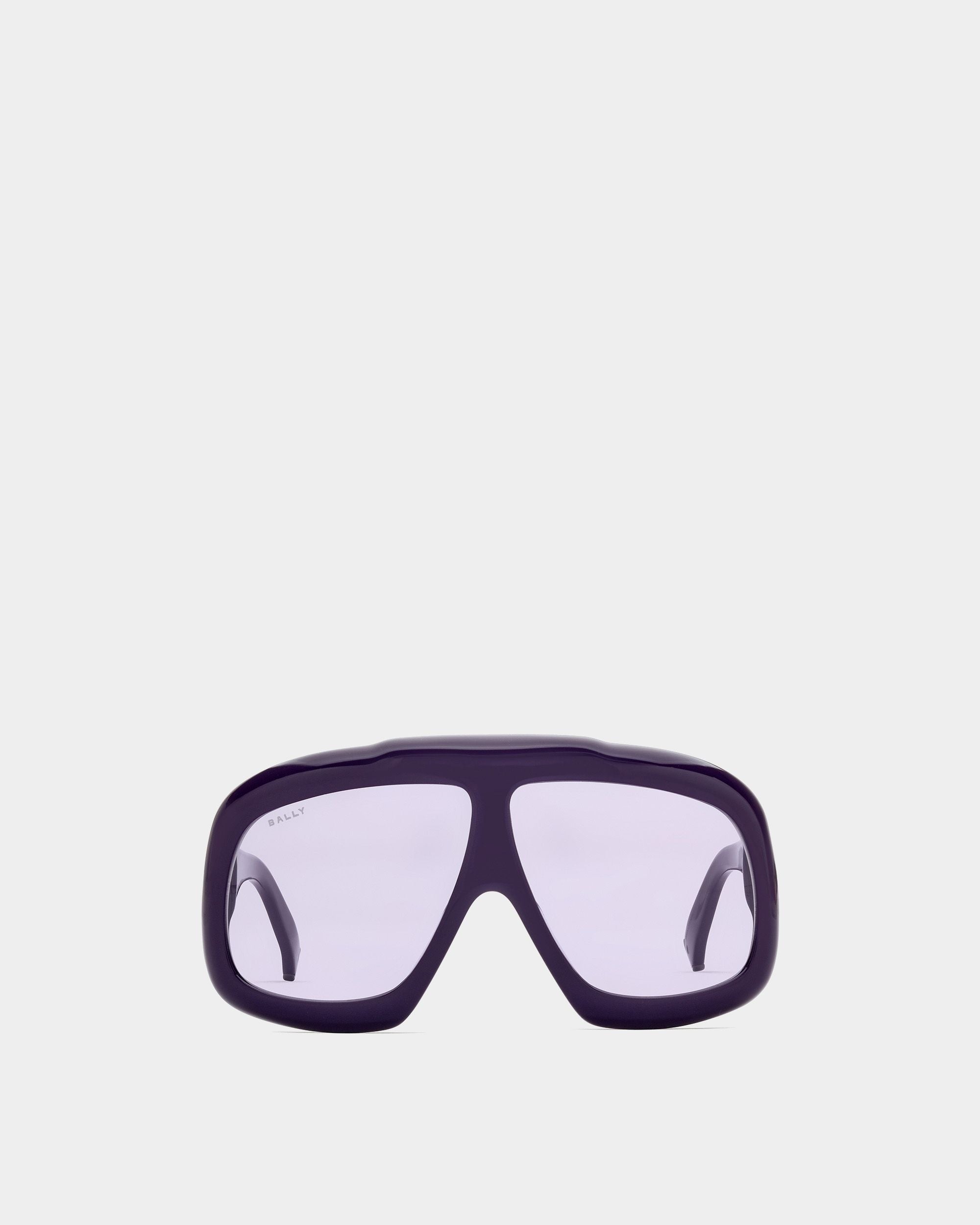 Eyger Sonnenbrille | Unisex-Accessoires | Lila Acetat mit fliederfarbenen Gläsern | Bally | Still Life Vorderseite