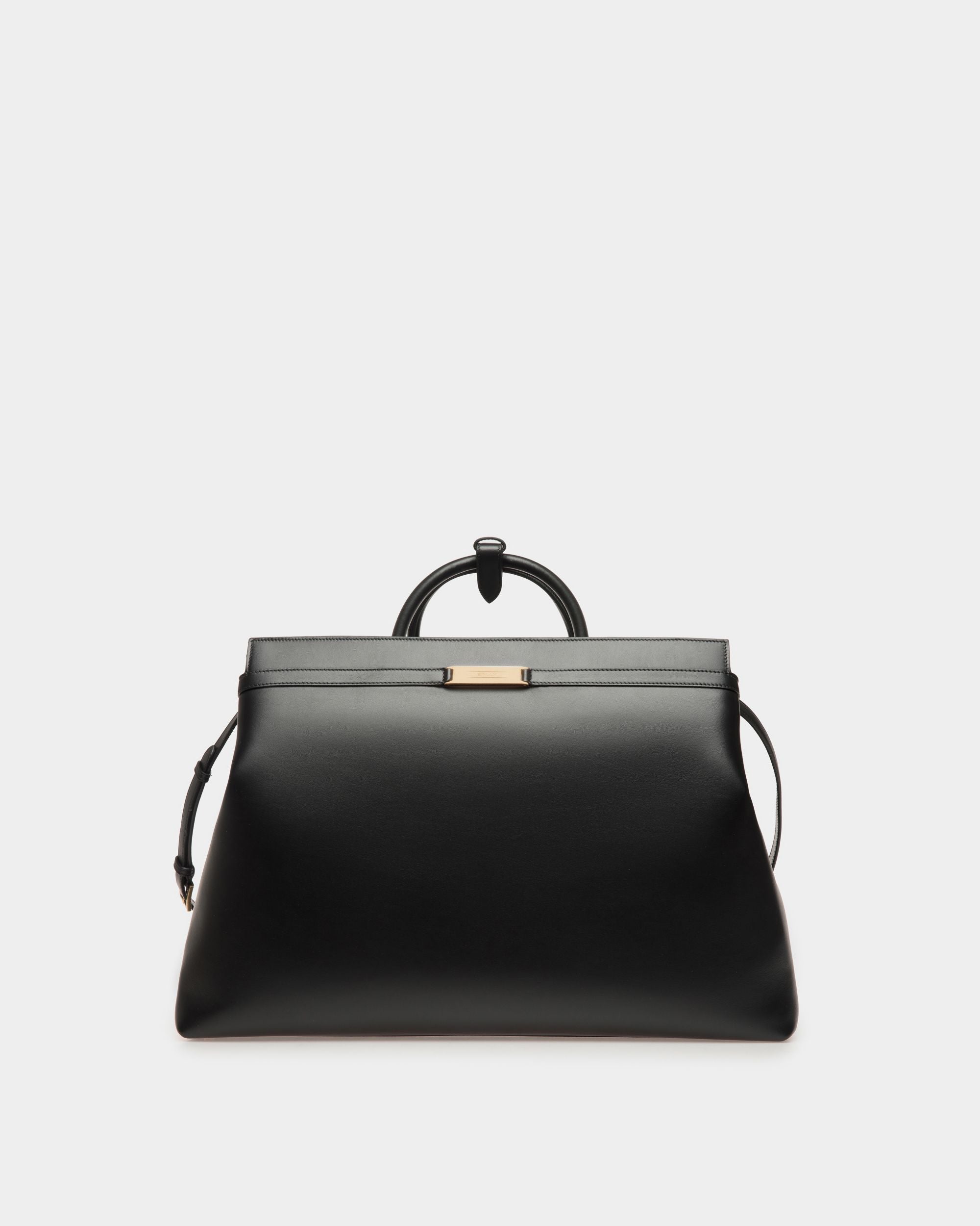 Men's Deco Weekender in Black Leather | Bally | Still Life Front