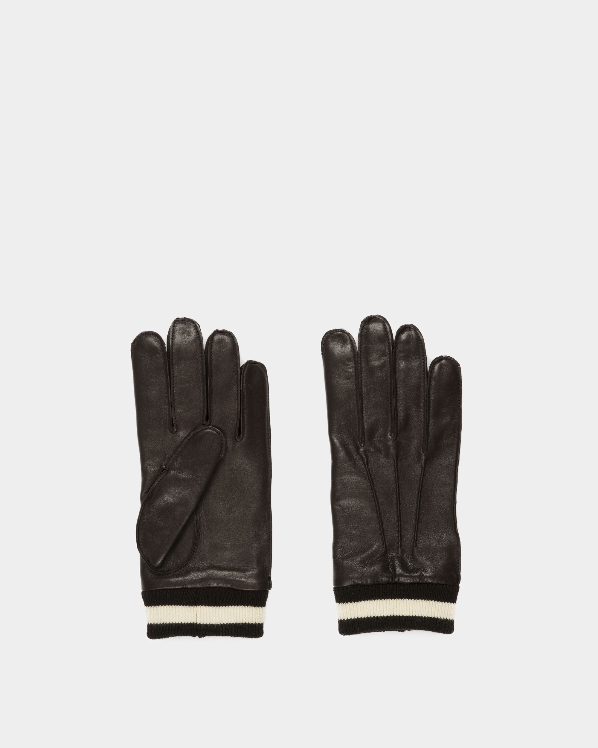 Stripe Handschuhe | Handschuhe für Herren | Schwarzes Leder | Bally | Still Life Oberteil